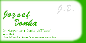 jozsef donka business card